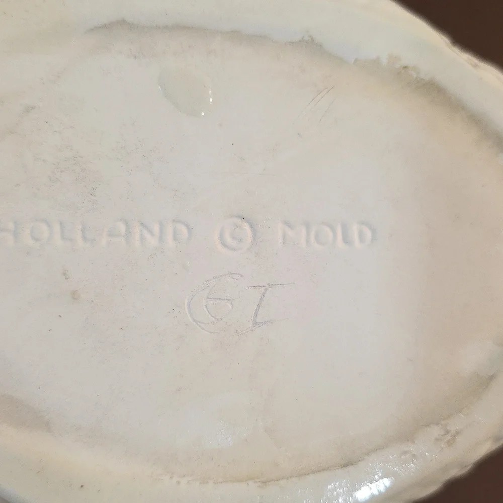 Vintage Holland Mold Swan Ceramic Planter Vase/Candy Dish 7” White  Pearlescent - Picture 10 of 10